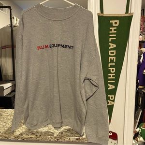 Vintage Mens Large  Gray BUM Equipment Crewneck Sweatshir